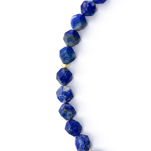 Pearl Lapis Lazuli Necklace For Sale In New York - Image 6 of 7