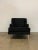 Wood Custom Made Lounge Chair in Black Sherpa For Sale - Image 7 of 13