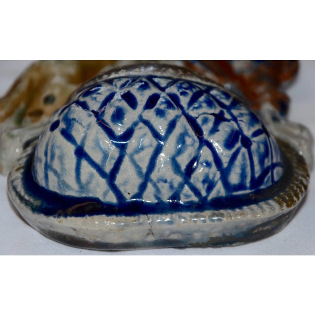Early 20th Century Polychromed Ceramic Hunting Theme Match Safe For Sale - Image 10 of 13