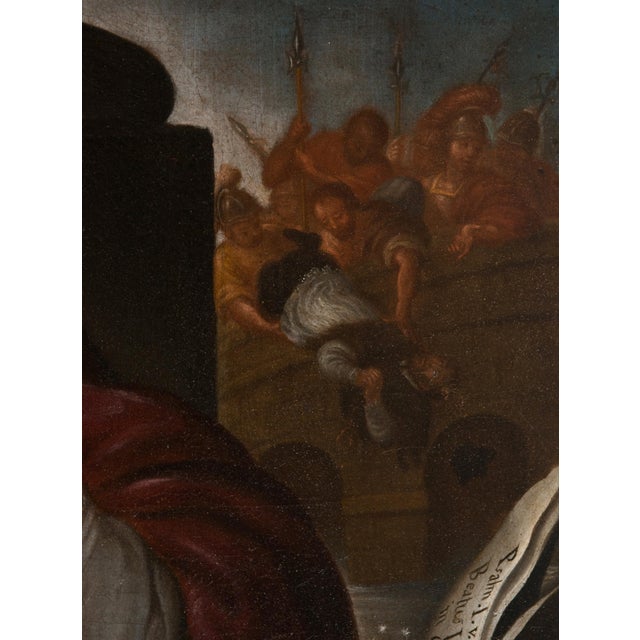 Mexican New Spanish School Artist, Saint John of Nepomucene, 18th Century, Oil on Canvas For Sale - Image 7 of 8
