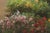 Large Hand Painted Oil Painting on Canvas Outdoor Garden Scene For Sale - Image 9 of 18