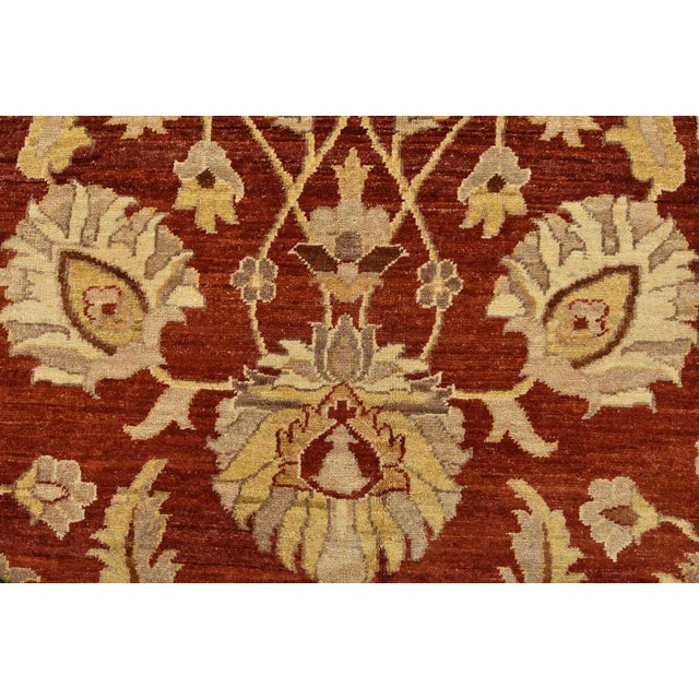 Ziegler Rug 10’1” X 13’5” Red Wool Traditional Hand-Knotted Oriental Carpet For Sale - Image 9 of 15