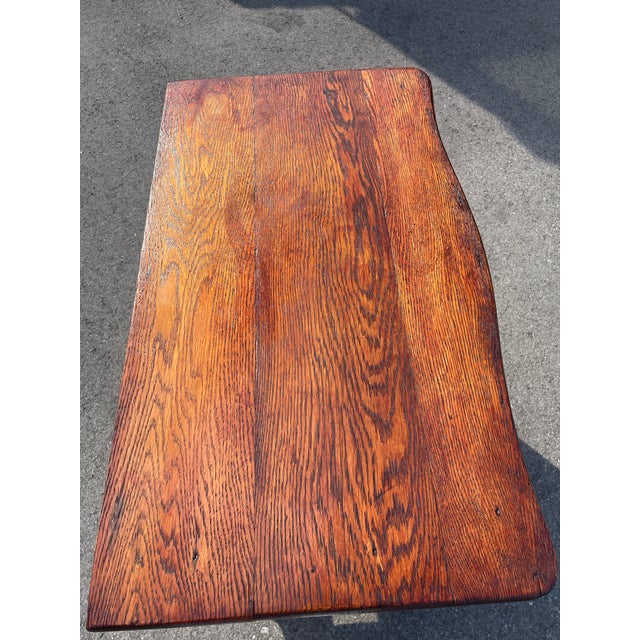 This washstand dates to the early 20th century, during the Arts and Crafts movement when quarter-sawn oak furniture became...