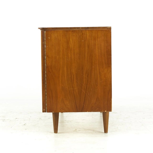 Mid 20th Century Young Manufacturing Mid Century Walnut Lowboy Dresser For Sale - Image 5 of 11