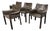 Mario Bellini for Cassina Cab 413 Leather Arm Chairs, Set of Four For Sale