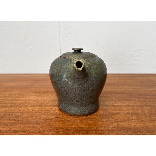 Brown Mid-Century Studio Pottery Teapot from Kirsten Pottery, Ørum, Denmark, 1960s For Sale - Image 8 of 18