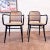 Josef Hoffman black bentwood and cane arm chairs, designed for Thonet. This pair of model No.811 chairs is attributed to...