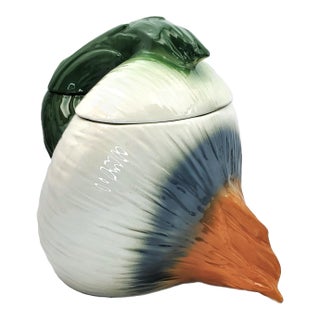Canister Depicting a Trompe l'Oeil Porcelain Onion 1960s Italy For Sale