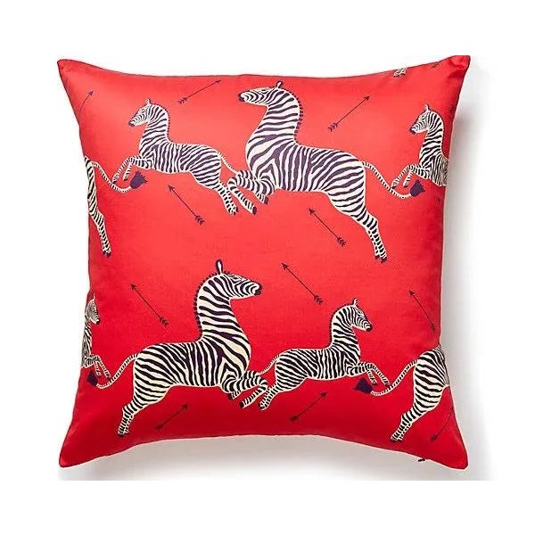 Traditional The House of Scalamandré Zebras Petite Pillow, Masai Red For Sale - Image 3 of 3