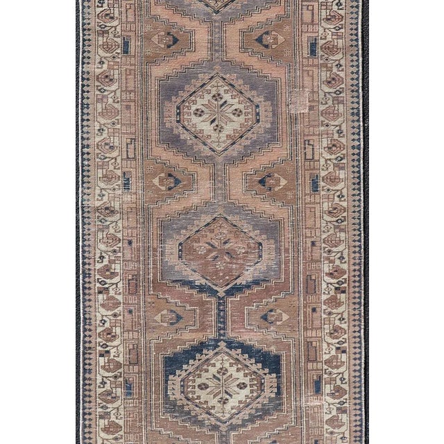 Textile Vintage Persian Karajeh Distressed Rug With Medallion Design by Keivan Woven Arts For Sale - Image 7 of 11