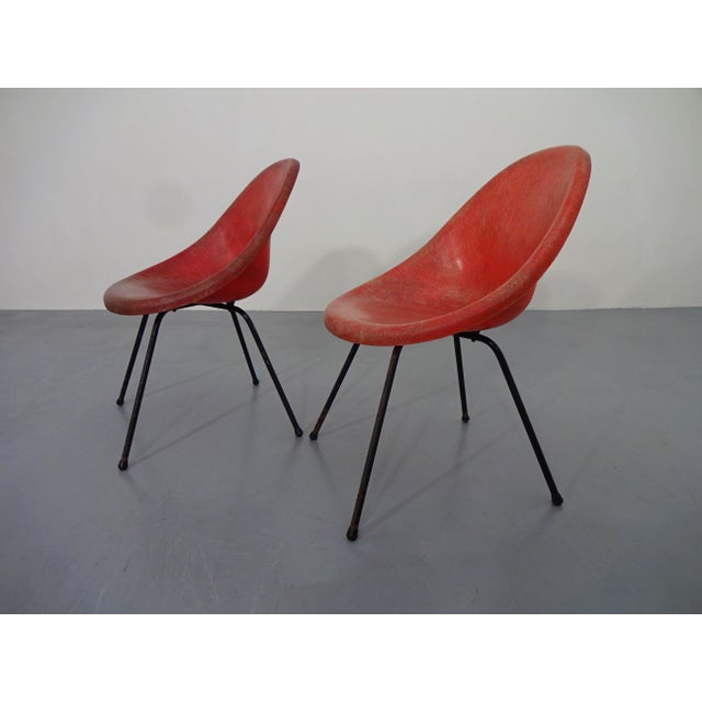 French Fiberglass Side Chairs, 1960s, Set of 2 For Sale - Image 17 of 17