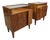 Vintage Italian Teak Veneer Nightstands, Set of 2 For Sale
