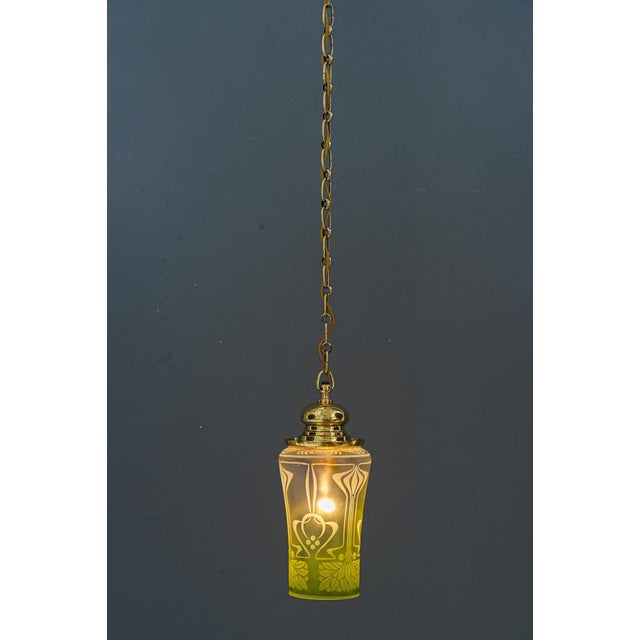 Art Deco Pendant with Original Antique Glass, Vienna, 1920s For Sale - Image 11 of 16