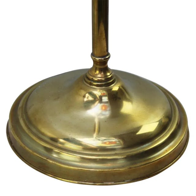 Vintage French Brass & Opaline Glass Table Lamp, 1950s For Sale - Image 6 of 7