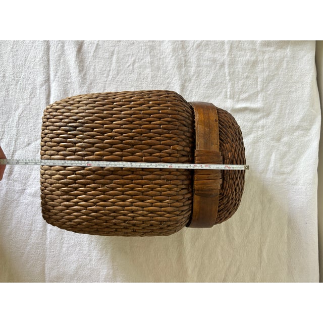 Chestnut Antique Chinese Fishing Basket For Sale - Image 8 of 10