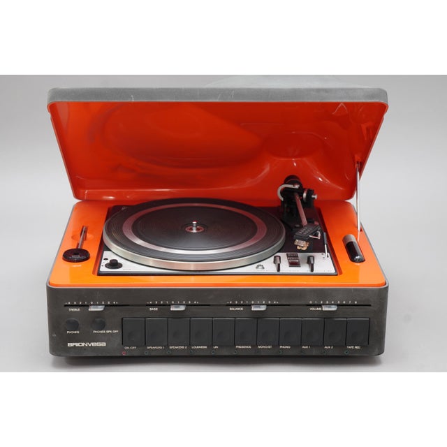 Concept 101 Turntable and DA 101 Speakers by Marco Zanuso, Roberto Lucci and Paolo Orlandini for Brionvega, 1974, Set of 3 For Sale - Image 11 of 18