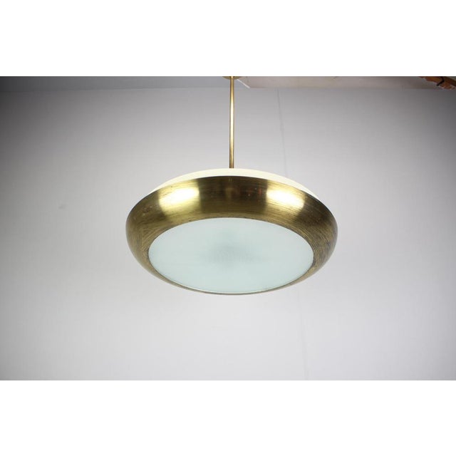 1930s Art Deco UFO Pendant Light by Josef Hůrka for Napako, 1930s For Sale - Image 5 of 18