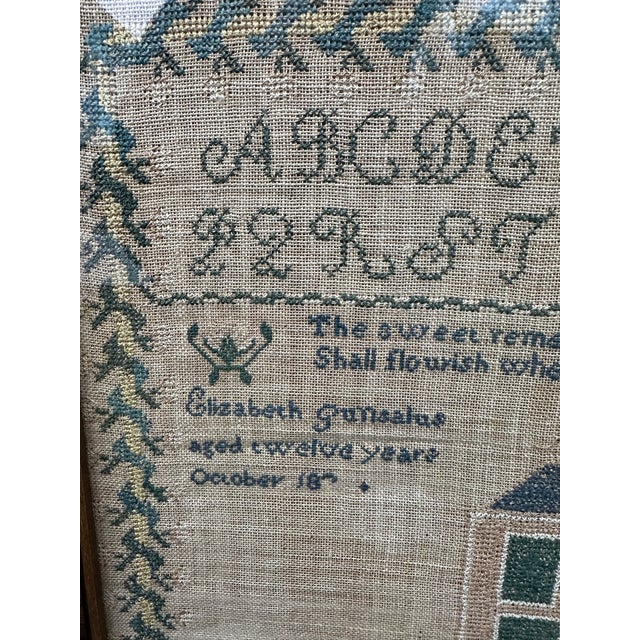Vibrant Early 19th Century Schoolgirl Sampler For Sale - Image 4 of 18