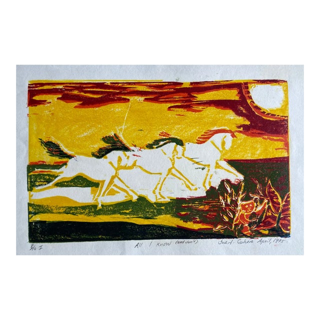1975 Sue Cohen Horse Serigraph For Sale