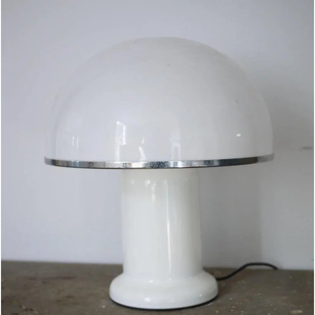 Acrylic Glass Mushroom Table Lamp attributed to Groupe Habitat, France, 1970s For Sale - Image 6 of 9