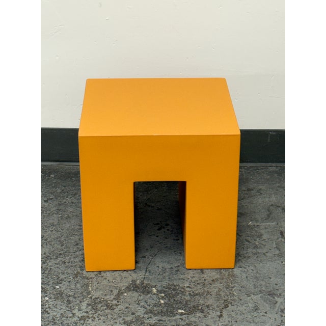 Modern Lella & Massimo Vignelli for Heller Vignelli Cube Stool, Outdoor For Sale - Image 3 of 12