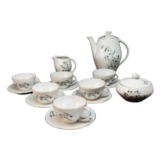 Art Deco Joanna Coffee Set from Karolina, Poland, 1960s, Set of 15 For Sale