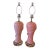 Vintage Art Deco Murano Palm Beach Pink Glass Table Lamps Newly Wired For Sale