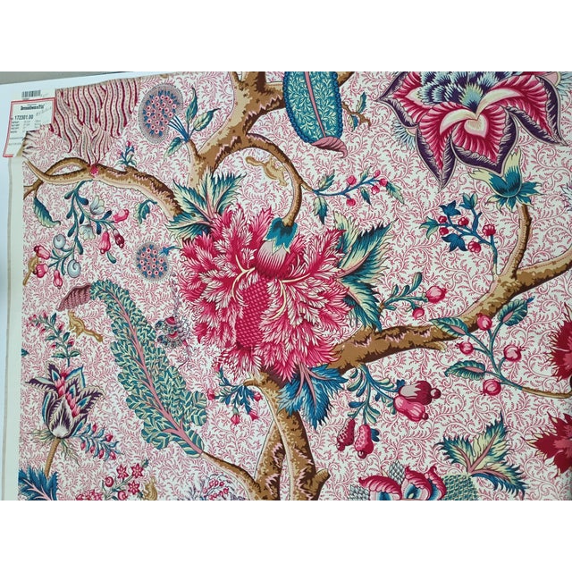 2010s Braquenie Pierre Frey "Le Grand Corail" Fabric Piece 34" X 54" For Sale - Image 5 of 12