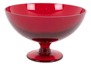 Vintage Glass Bowl from Monica Bratt for Reijmyre Glasbruk, Sweden, 1950s