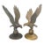 Vintage Taiwanese Cast Metal Eagle Sculptures on Globe Bases – Pair, 1970s For Sale