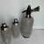 Industrial Vintage 1980s Czechoslovakian Merkuria Mesh Cocktail Shakers & Matching Large Siphon Bottle Bar Ware Set. For Sale - Image 3 of 11
