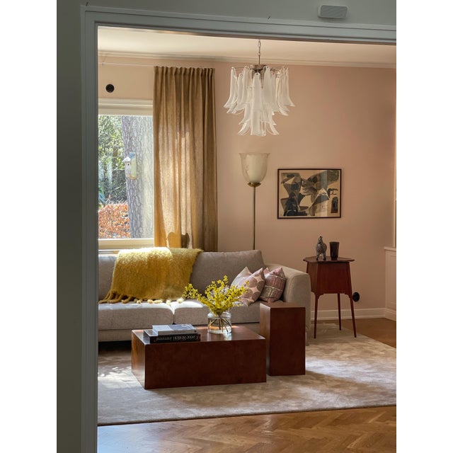 Bold Eclectic White Murano Chandeliers, Set of 2 For Sale - Image 6 of 10