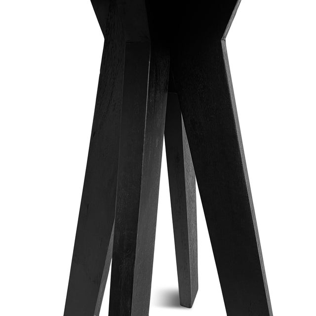 Black Mango Wood Round Bar Table For Sale - Image 9 of 9