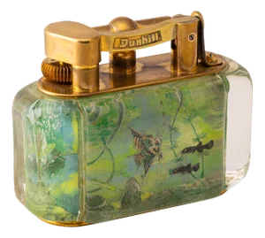 Vintage Tropical Aquarium Table Lighter from Dunhill, 1950