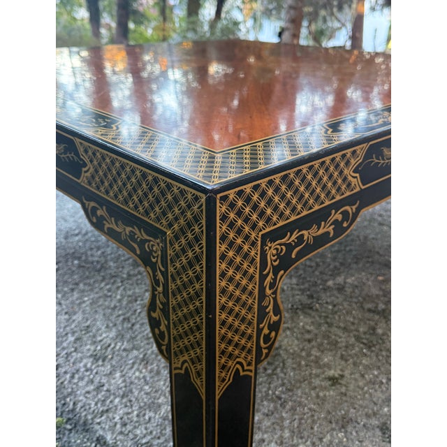 Vintage Drexel Chinoiserie “Et Cetera” Paint Decorated Coffee Table For Sale - Image 9 of 11