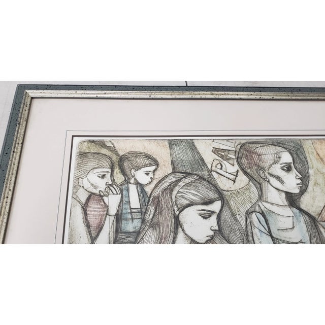 Irving Amen (1918-2001) "Coffee Shop" Original Etching W/ Aquatint C.1980s For Sale In San Francisco - Image 6 of 13