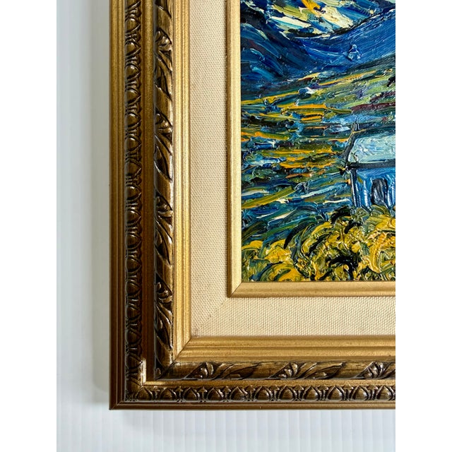 Late 20th Century Oil on Canvas After Van Gogh “The Starry Night” For Sale - Image 10 of 16