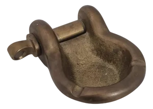 Clevis Shackle Ashtray in Brass, 1950s