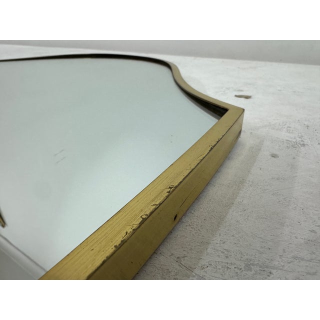 Vintage Italian Brass Wall Mirror, 1970s For Sale - Image 3 of 9