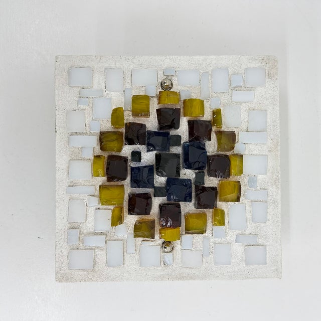 Brutalist Wall Lamp Glass in Resin, Germany, 1970s, Set of 2 For Sale - Image 10 of 18