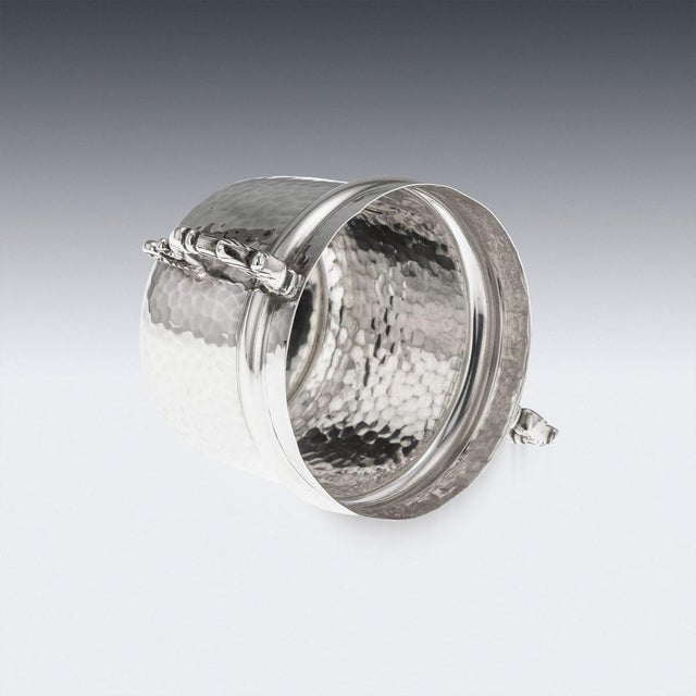 Antique 20th Century English Silver Sugar Bowl & Spoon by S.W. Smith & Co., 1911, Set of 2 For Sale - Image 11 of 18