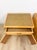 Mid 20th Century Coastal Bamboo Parquet Nightstand Pair Glass Top Hollywood Regency For Sale - Image 11 of 13
