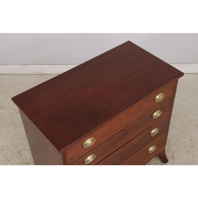 Bench Made Hand Crafted Federal Inlaid Mahogany Chest For Sale In Philadelphia - Image 6 of 14