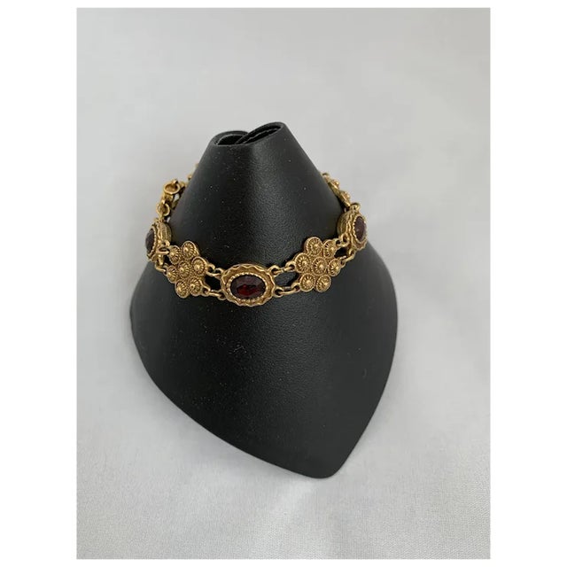 Early 20th Century Bohemian Garnet Bracelet For Sale In Denver - Image 6 of 12