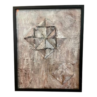 Contemporary Abstract Mixed-Media Wall Sculpture For Sale
