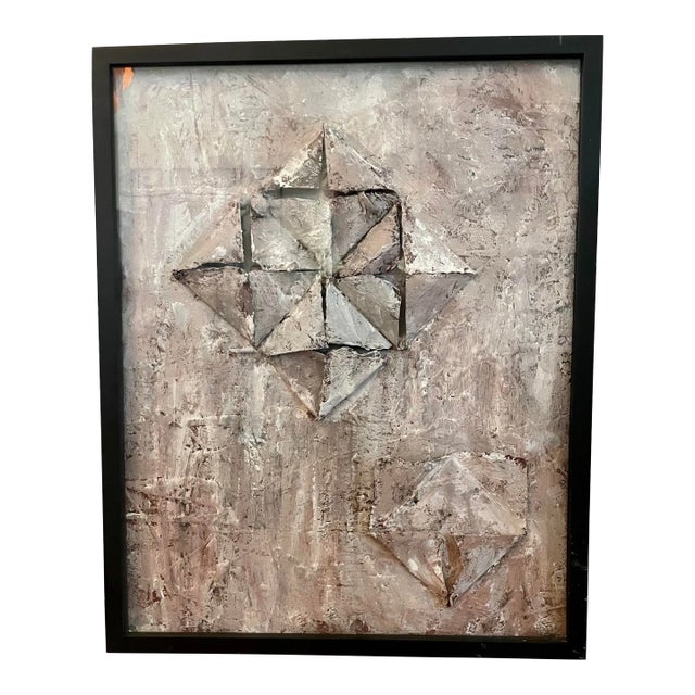 Contemporary Abstract Mixed-Media Wall Sculpture For Sale