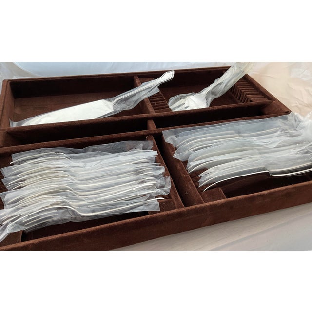 New 1980s Flatware Fish Set 26 Pieces Du Barry For Sale - Image 13 of 15