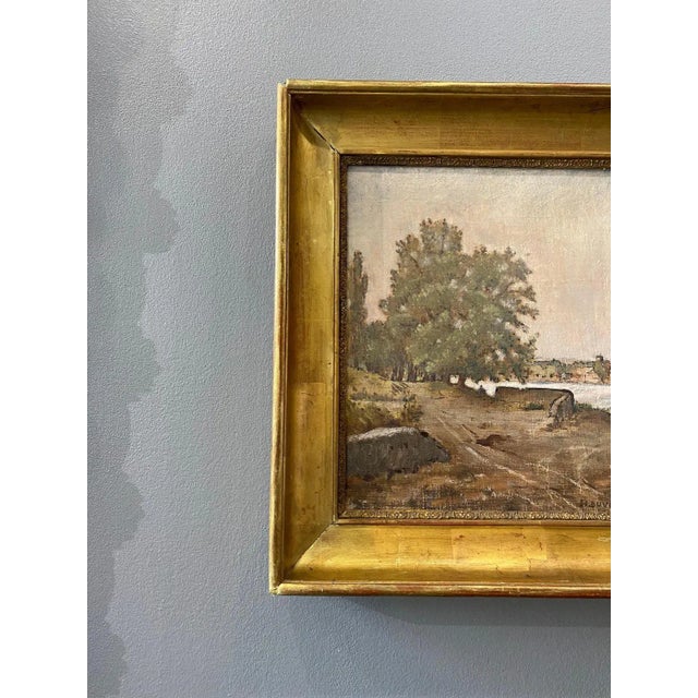 Henri Duvoisin, Geneva Countryside, Oil on Canvas, 1919 For Sale - Image 5 of 8