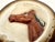 Farmhouse Vintage Mid Century Ceramic Horse Ashtray With Horseshoe Rim For Sale - Image 3 of 9