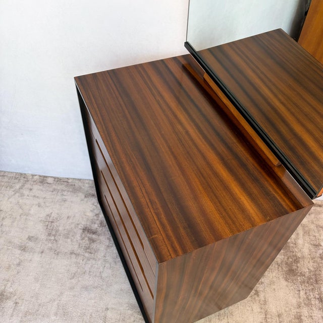Walnut C Range Chest of Drawers with Mirror by John & Sylvia Reid for Stag, 1950s For Sale - Image 9 of 12